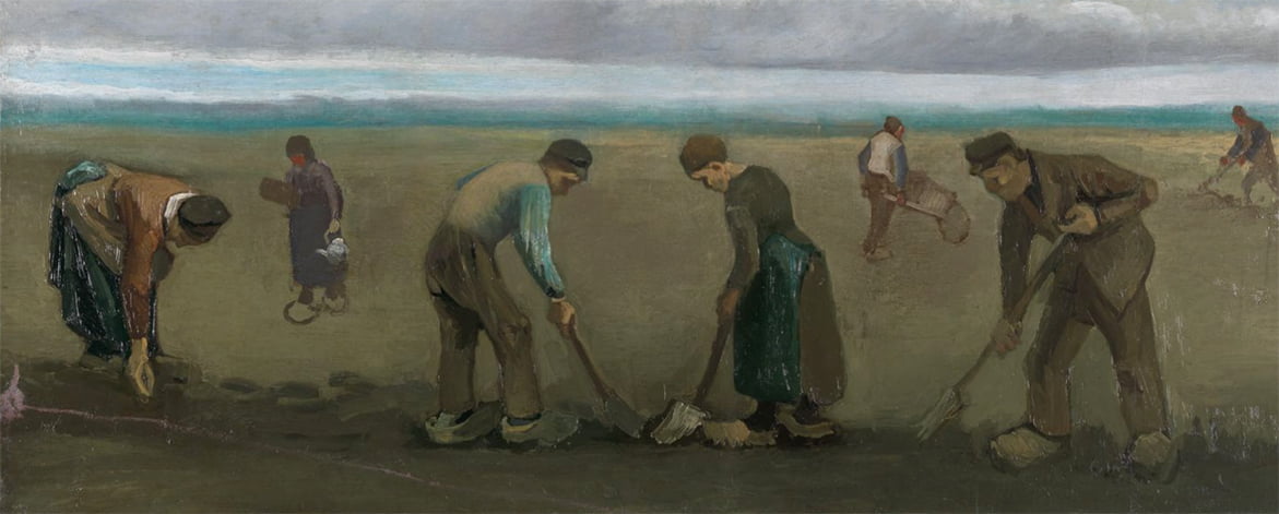 Peasants Planting Potatoes 1884 Now at the Kroller Muller Museum purchased by Helene Kroller Muller