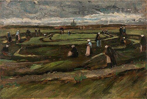 Women Mending Nets in the Dunes – August 1882